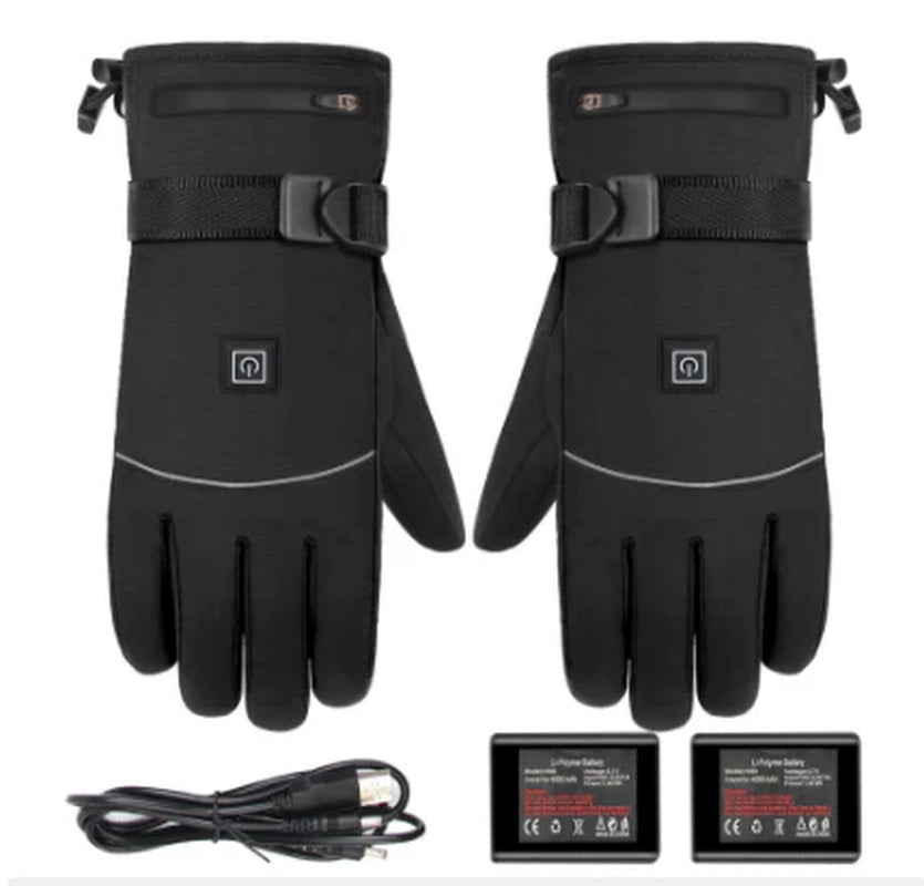 Winter Electric Heated Gloves Motorcycle Touch Screen Gloves