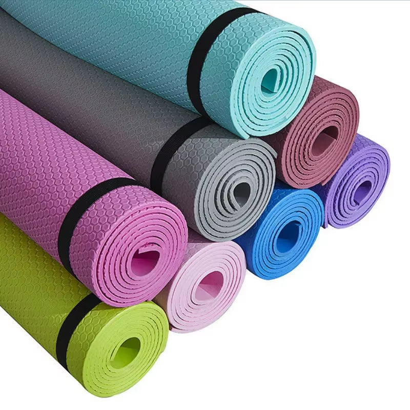 Yoga Mat Anti-Skid Sports Fitness Mat 3MM-6MM Thick EVA Comfort Foam Yoga Matt for Exercise, Yoga, and Pilates Gymnastics Mat